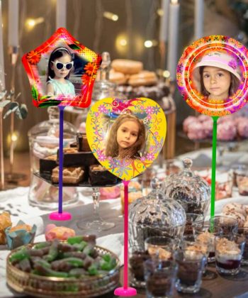 Decor Baloane Botez - Set 3 Baloane Personalizate - Candy Bar