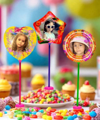 Decor Baloane Botez - Set 3 Baloane Personalizate - Candy Bar