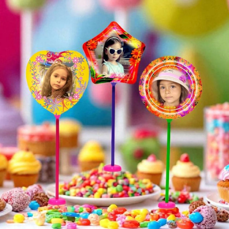 Decor Baloane Botez - Set 3 Baloane Personalizate - Candy Bar