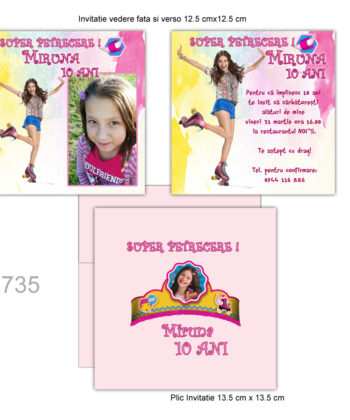 Invitatii Aniversari Tematica Soy Luna