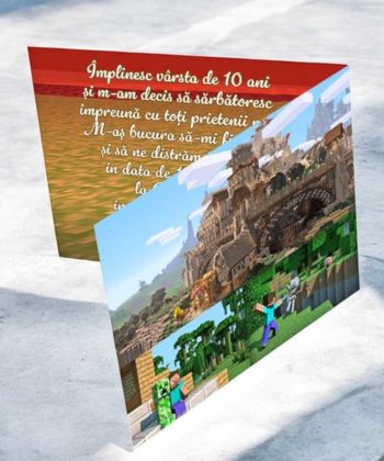 Invitatii Minecraft, invitatie Minecraft