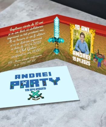 Invitatii Minecraft, invitatie Minecraft
