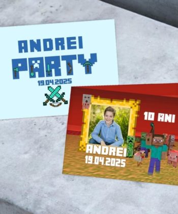 Invitatii Minecraft, invitatie Minecraft