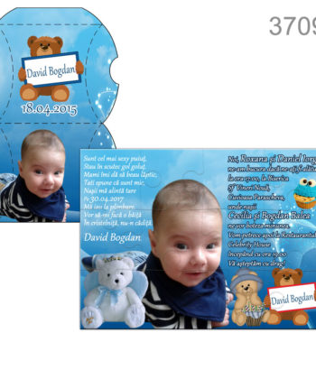 Invitatii Botez Puzzle Cartonat