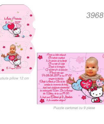 Invitatii Botez Puzzle Cartonat