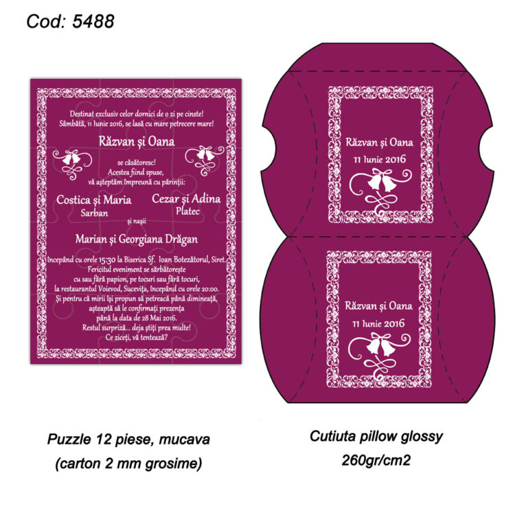 Invitatii Nunta Puzzle
