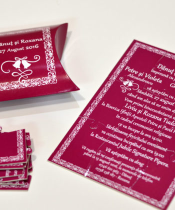 Invitatie Nunta Puzzle Grena