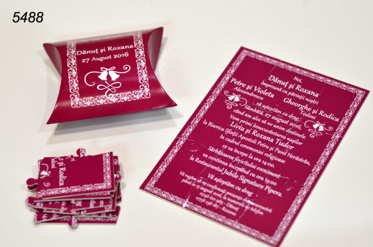 Invitatie Nunta Puzzle Grena