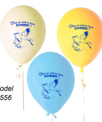 Baloane personalizate cu barza pentru botez