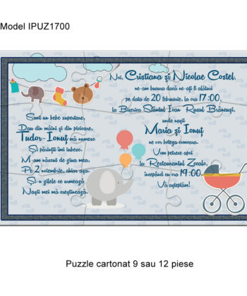 Invitatii Puzzle Botez
