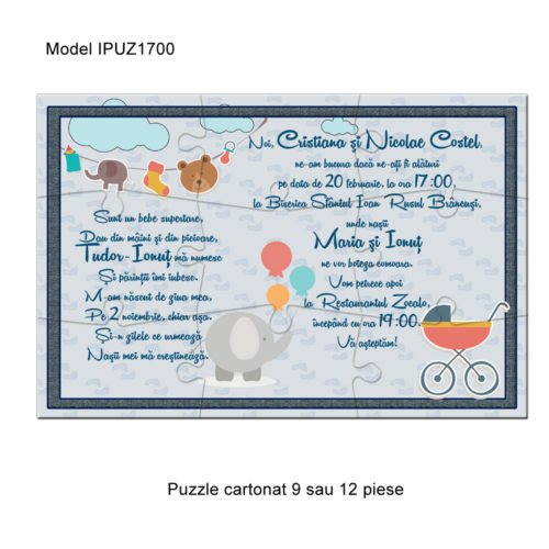 Invitatii Puzzle Botez