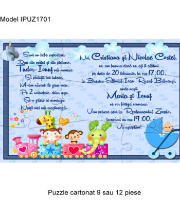Invitatii Puzzle Botez