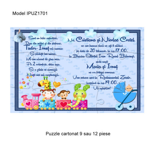 Invitatii Puzzle Botez