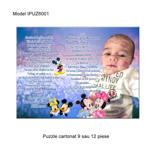 Invitatii Botez Puzzle