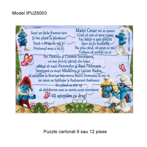 Invitatii Botez Puzzle