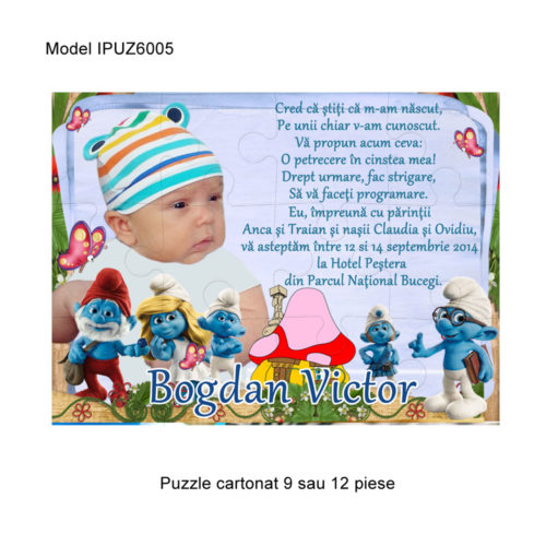 Invitatii Botez Puzzle