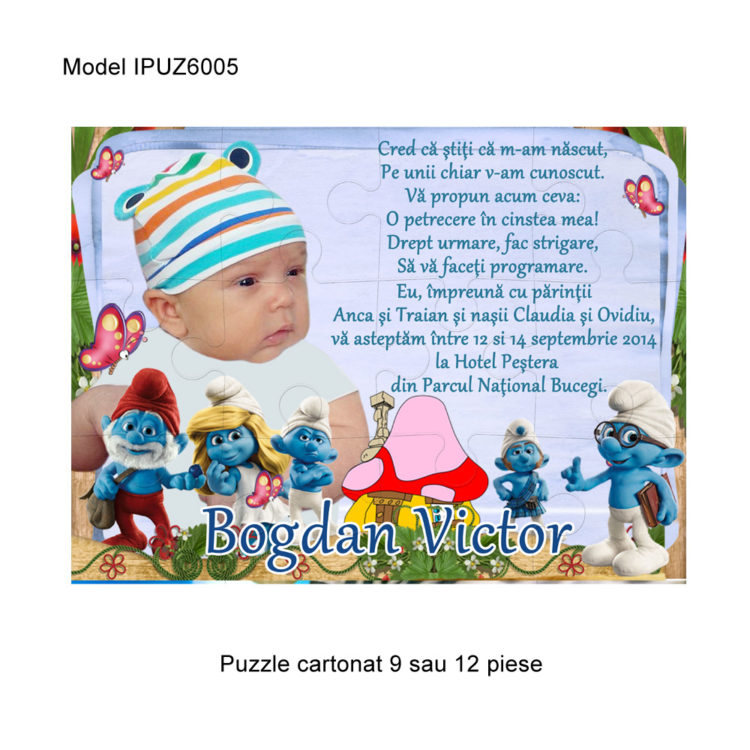 Invitatii Botez Puzzle