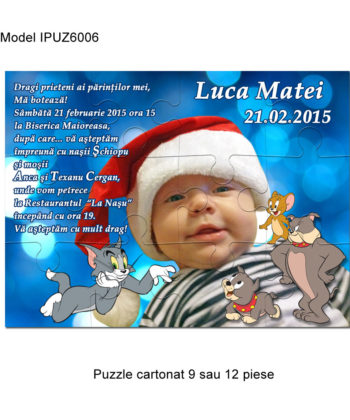 Invitatii Botez Puzzle