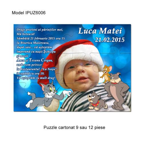 Invitatii Botez Puzzle