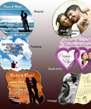 Etichete sticle personalizate decupate pe contur rotund, inima si vintage cu poza si mesaj pentru nunta