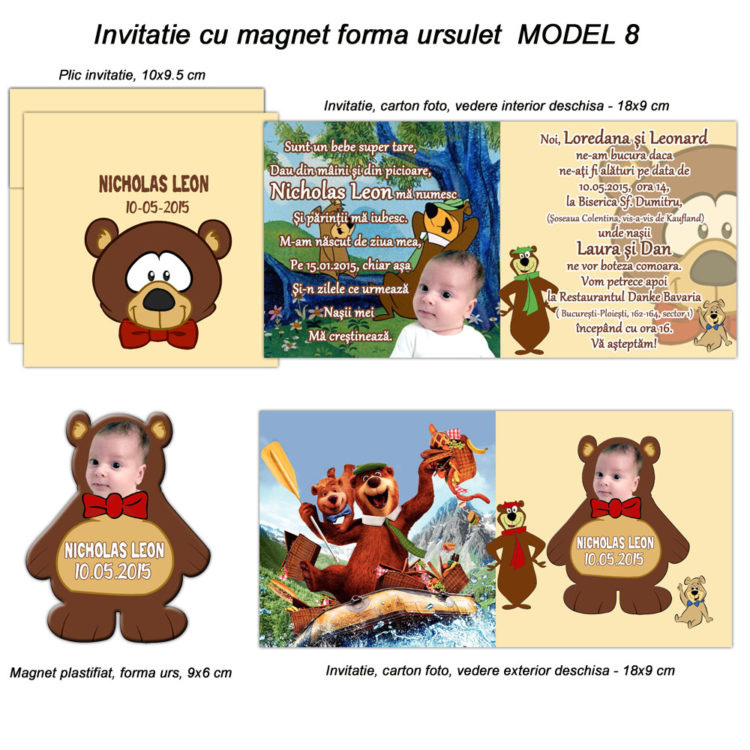 Invitatii personalizate magnetice