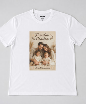 Tricou personalizat L cu poza si text prin sublimare