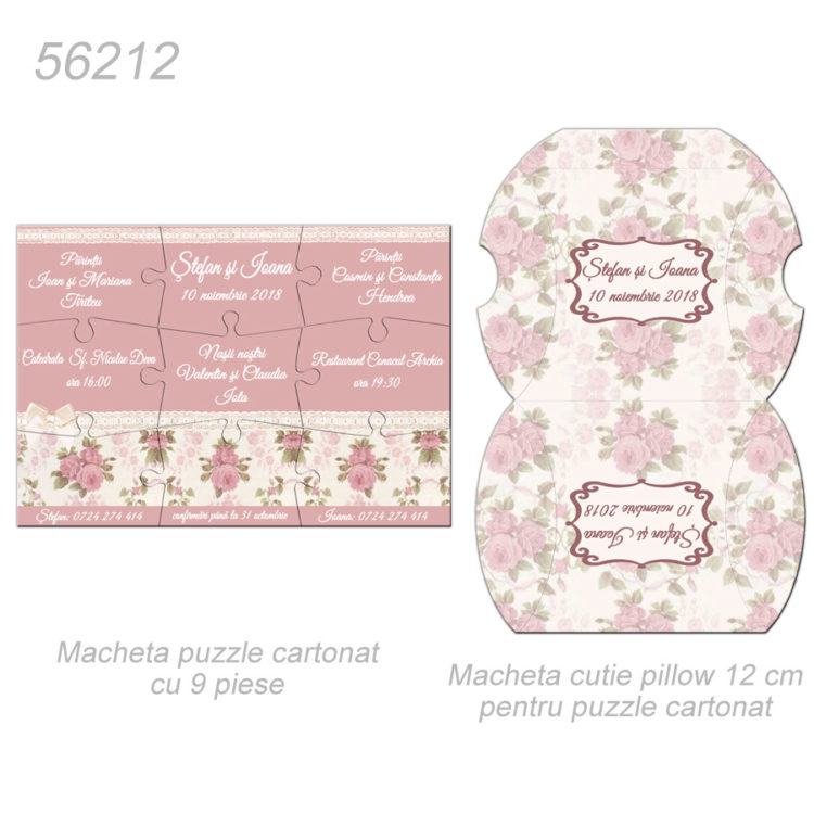 Invitatii Nunta Puzzle Carton