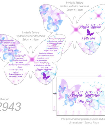 Invitatii Forma Fluture