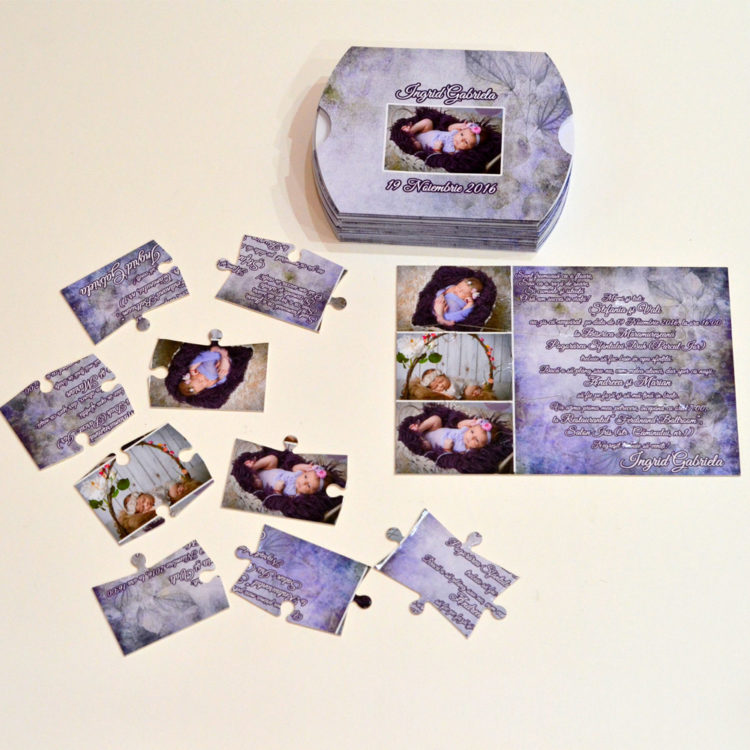Invitatii Puzzle Personalizate Cu 3 Fotografii
