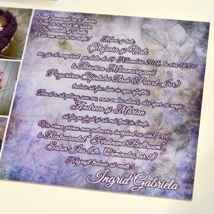 Invitatii Puzzle Personalizate Cu 3 Fotografii