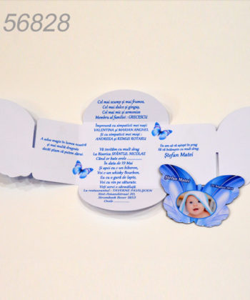 Invitatie Marturie Cutiuta Si Magnet Forma Fluture