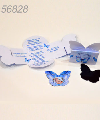 Invitatie Marturie Cutiuta Si Magnet Forma Fluture