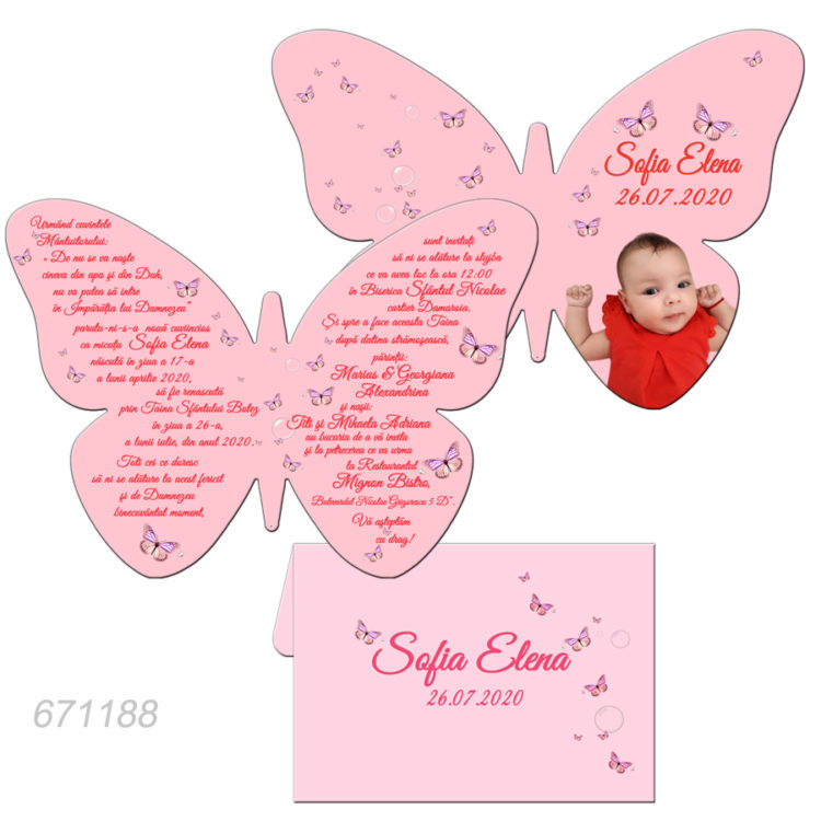Invitatii Forma Fluture