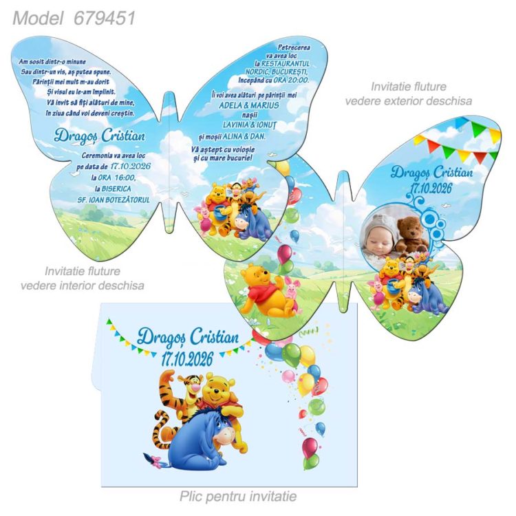 Invitatii Forma Fluture