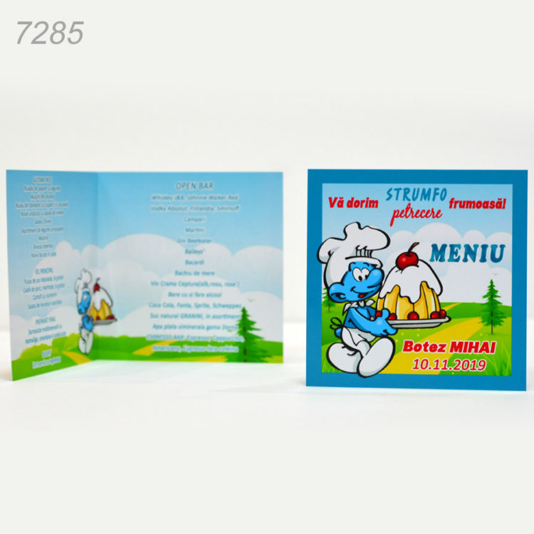 Meniuri Botez Strumfi Personalizate