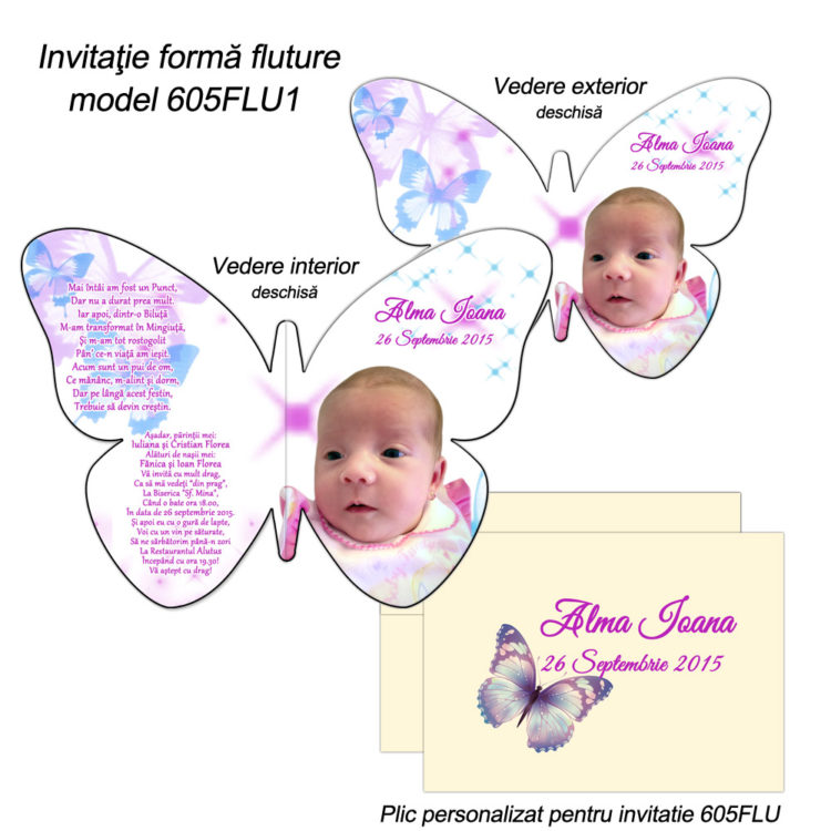 Invitatie Fluture