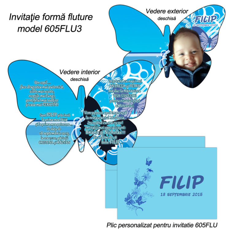 Invitatie Fluture