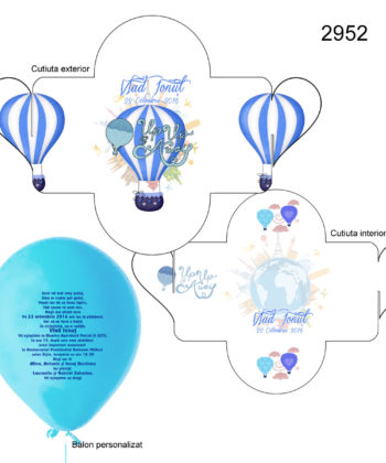 Invitatie Balon si Cutiuta