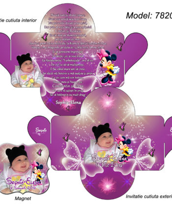 Invitatie personalizata Minnie Mouse