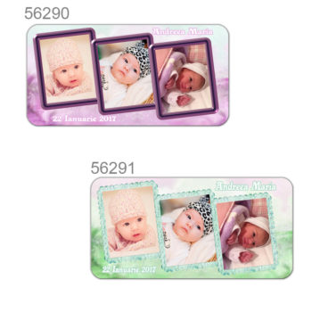 Marturii Magnetice Personalizate Cu Trei Fotografii