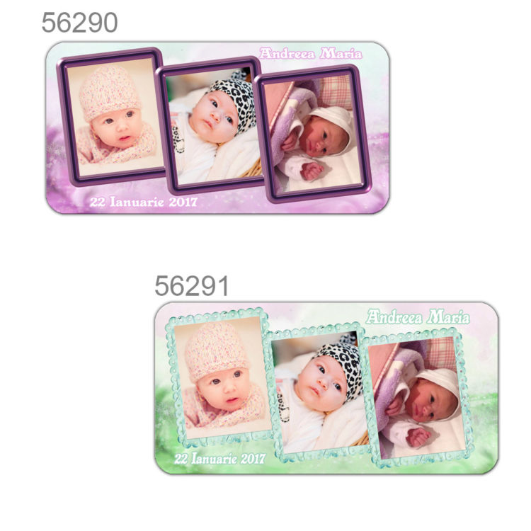 Marturii Magnetice Personalizate Cu Trei Fotografii