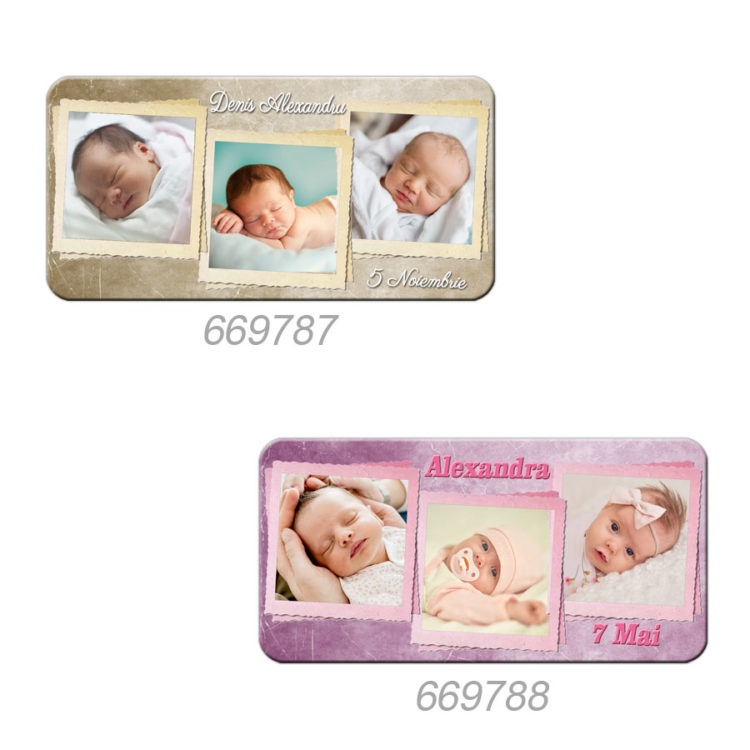 Marturii Magnetice Personalizate Cu Trei Fotografii