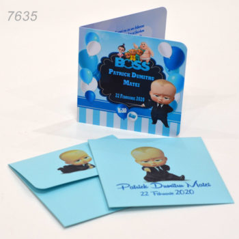 Invitatii Botez Baby BOSS