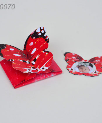 Invitatie Cutiuta Forma Fluture Cu Magnet
