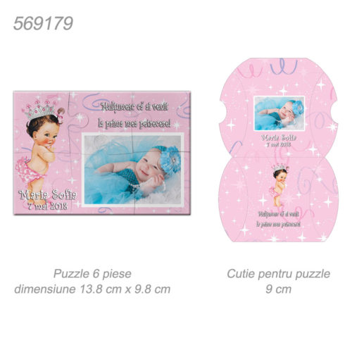 Invitatie Sau Marturie Puzzle Magnetic 6 Piese