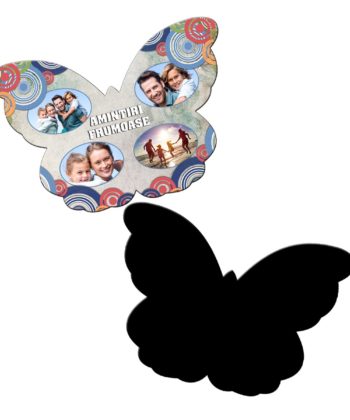 Magnet Fluture Gigant Personalizat - Fata si Verso