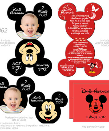 Invitatii Botez Minnie Mickey Mouse