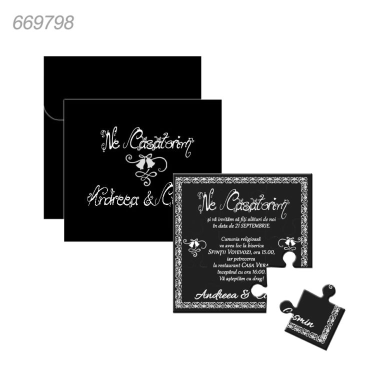 Invitatie Puzzle Color