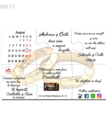 Invitatie Nunta Puzzle