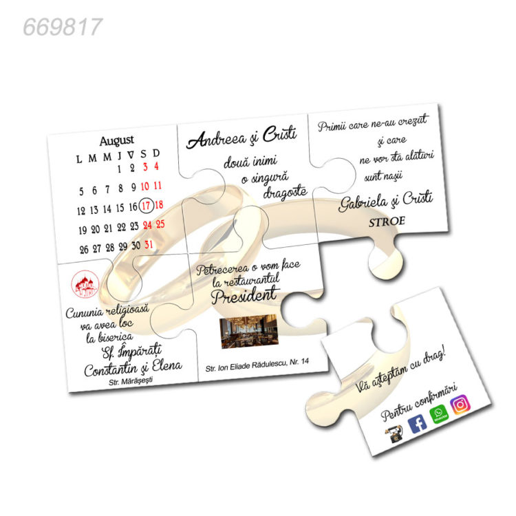 Invitatie Nunta Puzzle